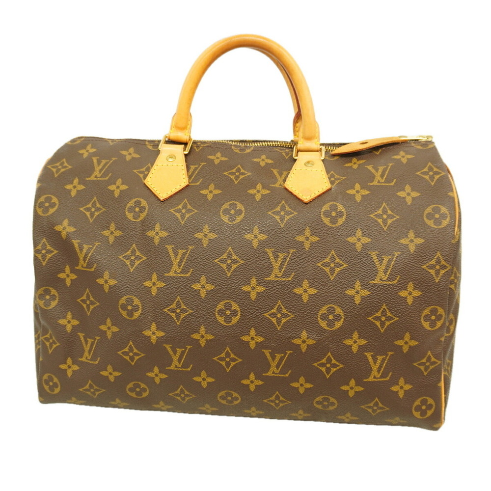 Louis Vuitton Monogram Speedy 35 Handbag M41107 Brown Women's